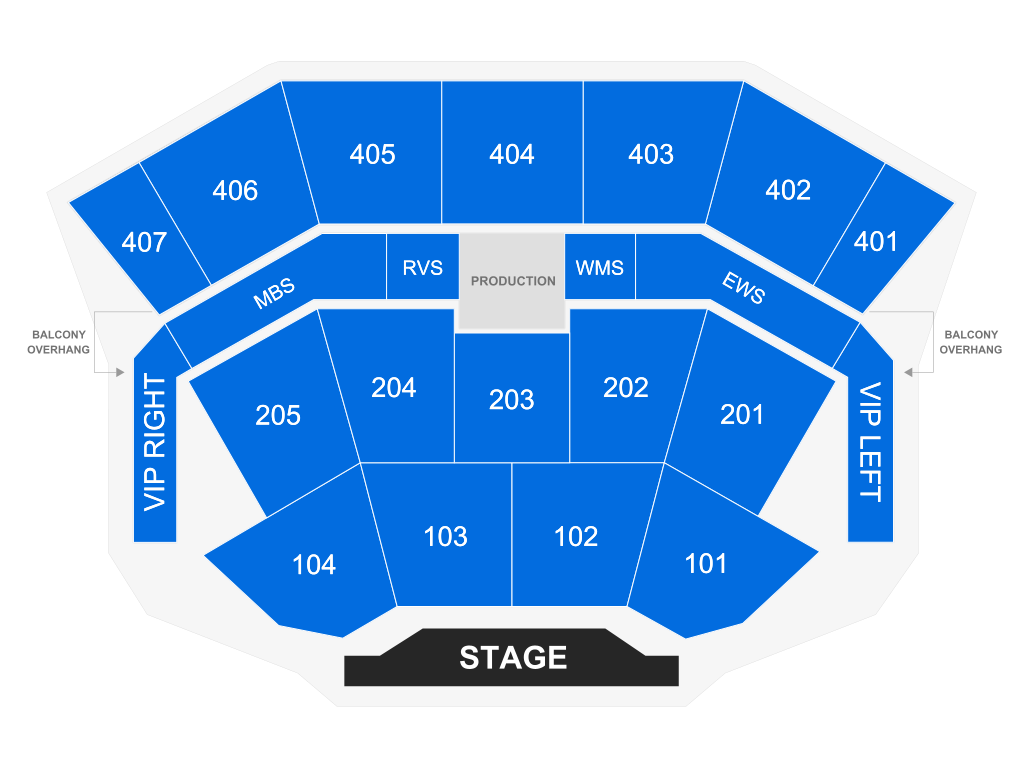 Venue seating chart for Cirque Musica Holiday Wonderland for reference only