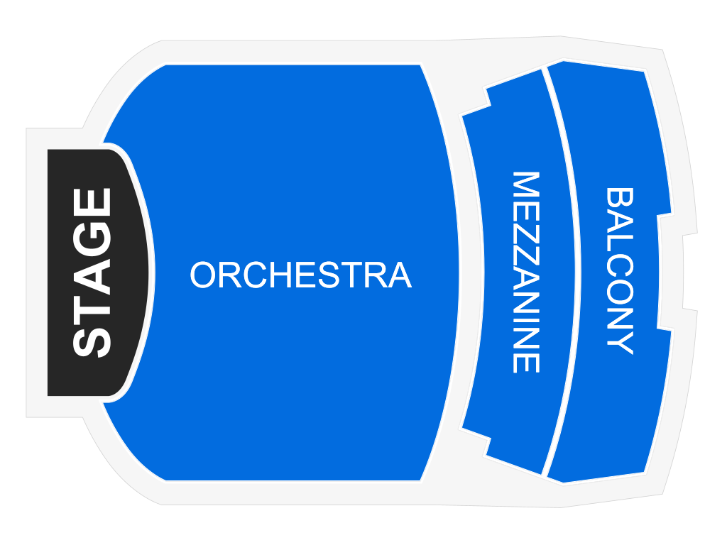 Venue seating chart for North Carolina Symphony Orchestra for reference only