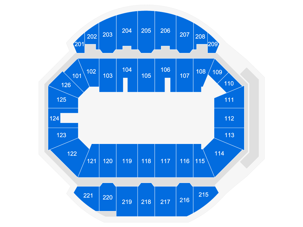 Venue seating chart for Fayetteville Marksmen for reference only