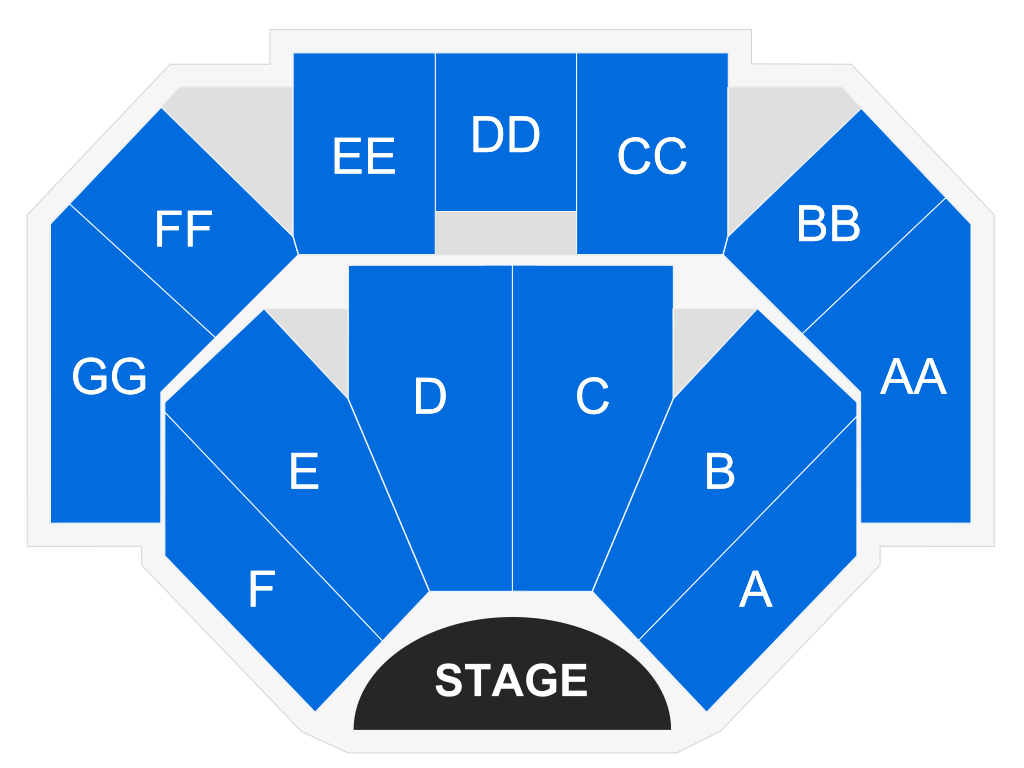 Venue seating chart for Chris Tomlin for reference only