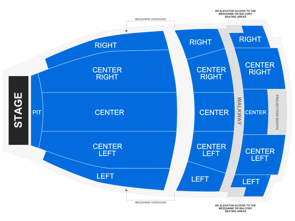 Venue seating chart for Gavin Adcock for reference only