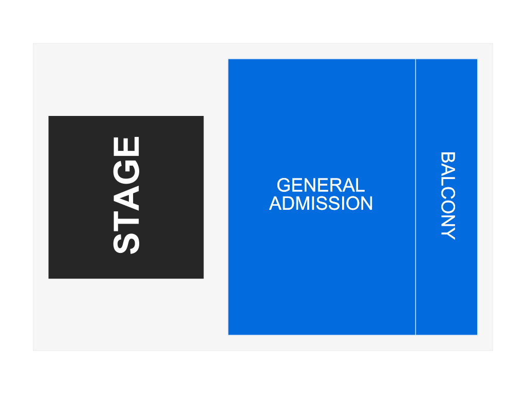 Venue seating chart for Futurebirds for reference only