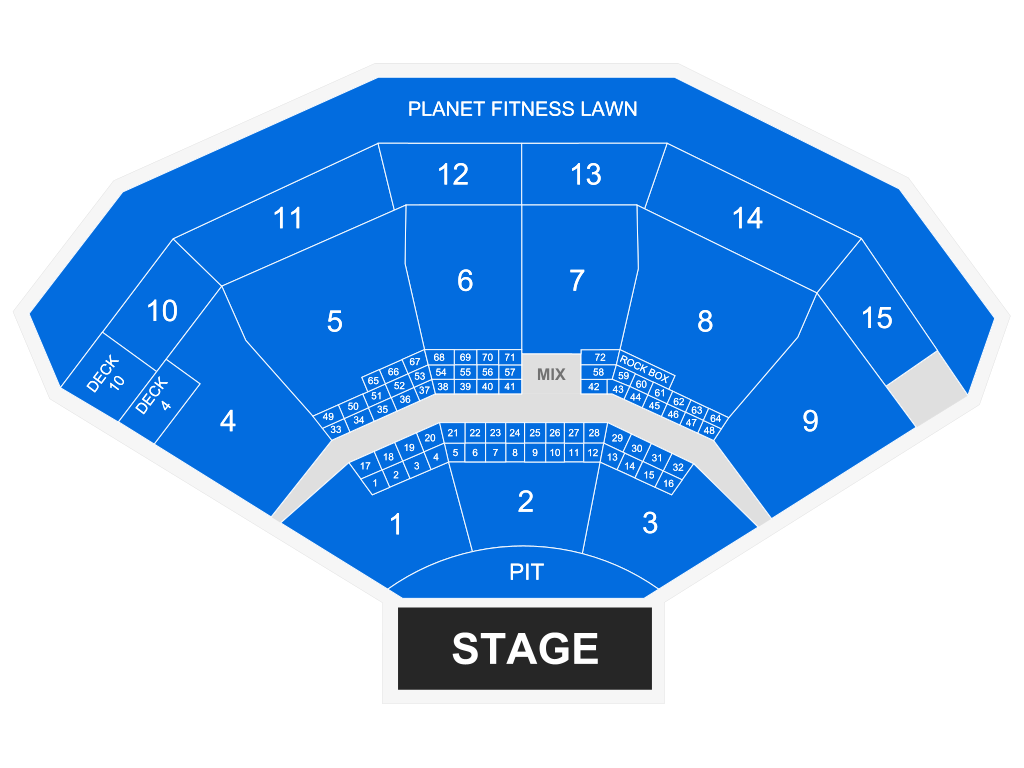 Venue seating chart for Mt. Joy for reference only