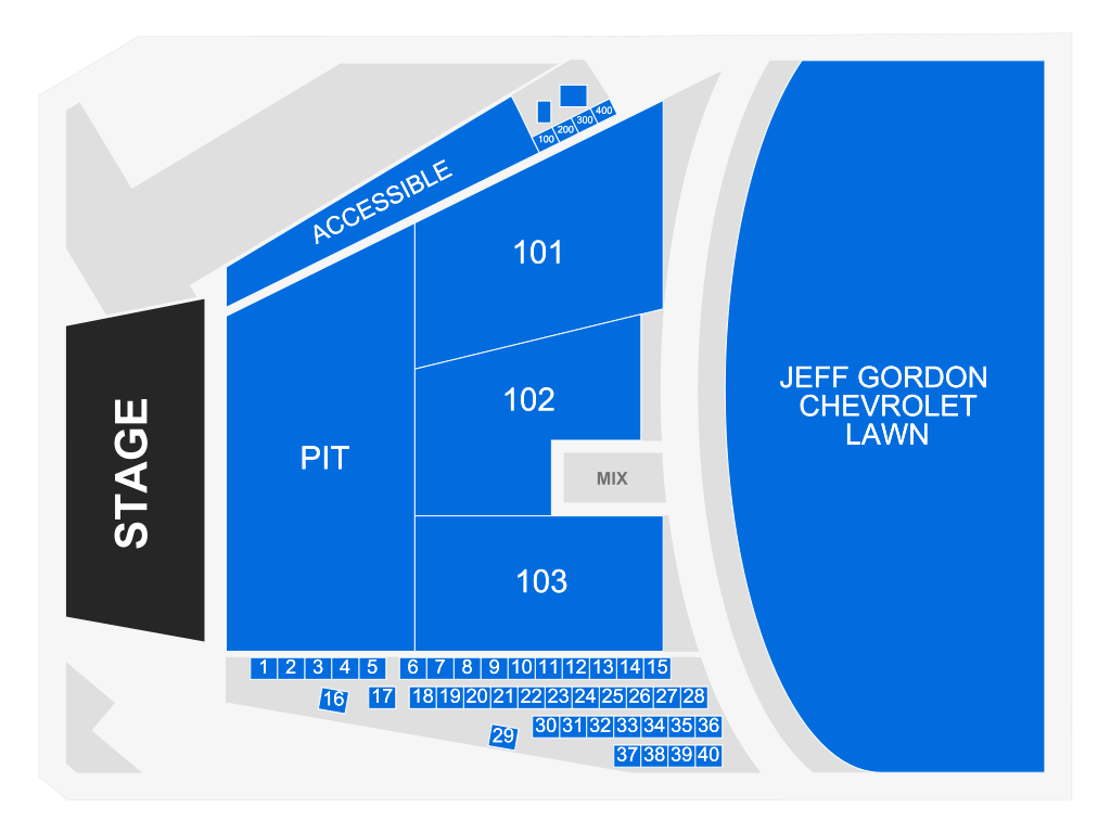 Venue seating chart for Mt. Joy for reference only