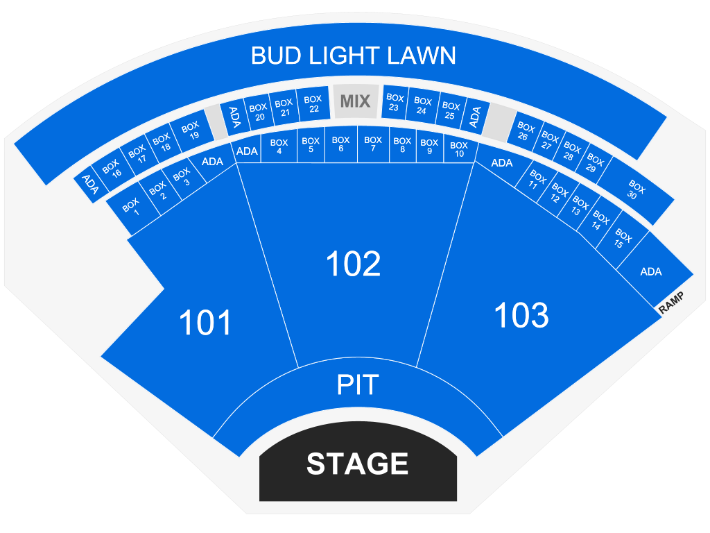 Venue seating chart for Ole 60 for reference only