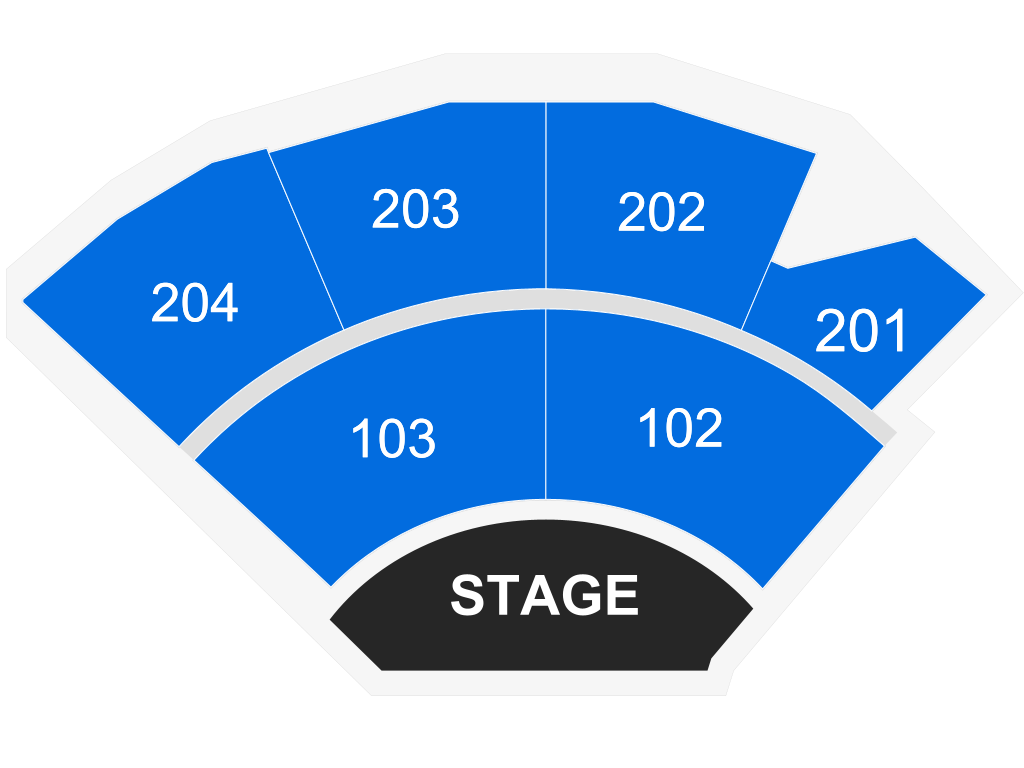 Venue seating chart for Blue Man Group Las Vegas for reference only