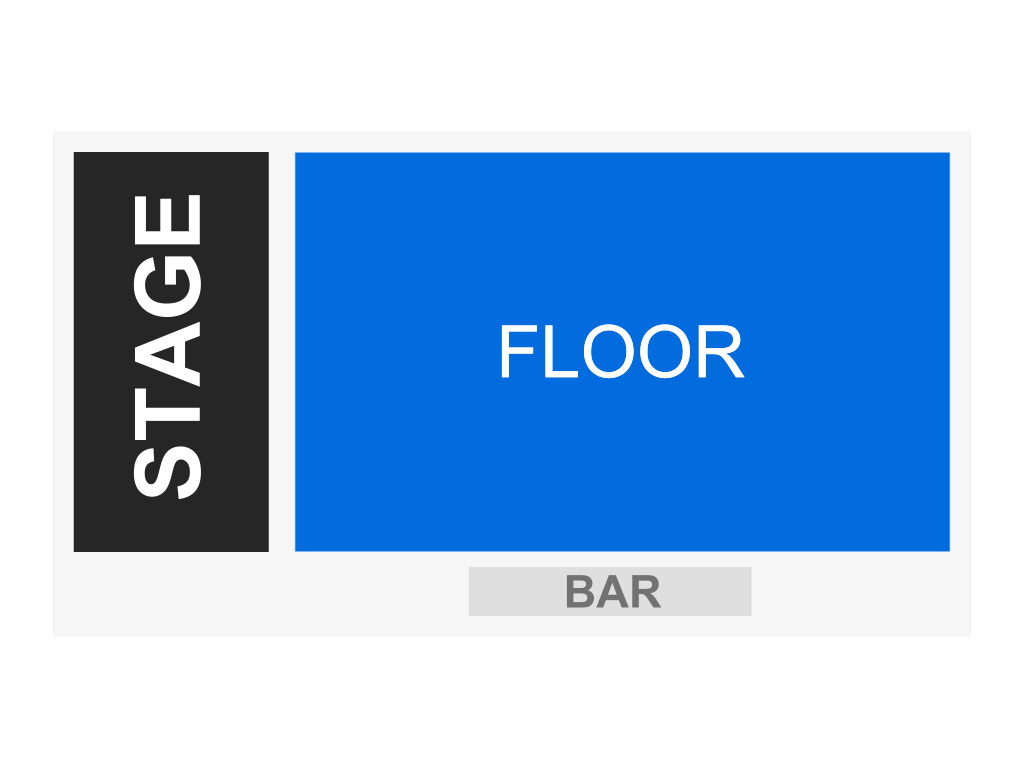Venue seating chart for Creed Fisher for reference only