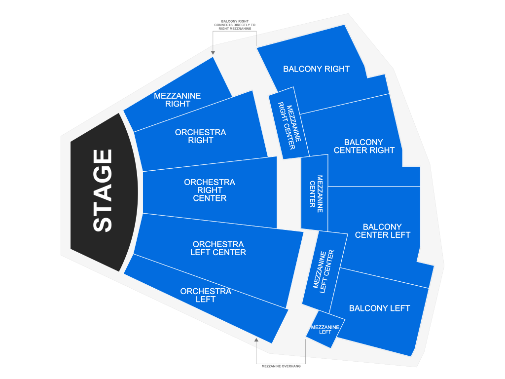 Venue seating chart for Dru Hill for reference only