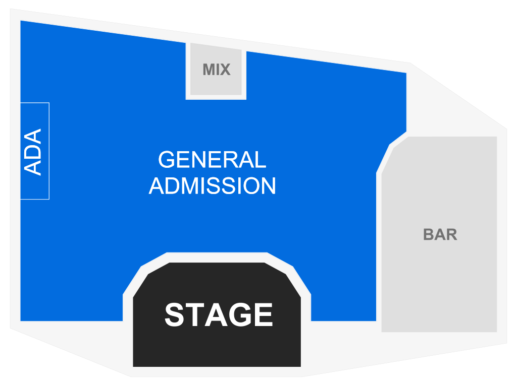 Venue seating chart for Sam Jay for reference only