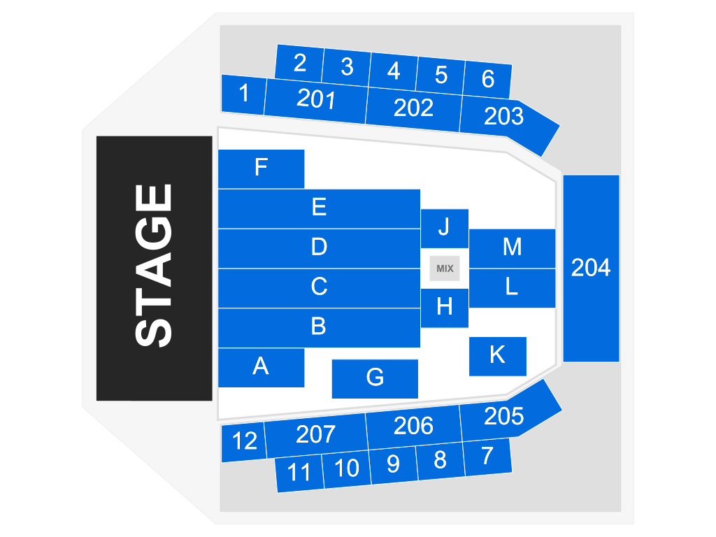 Venue seating chart for Bingo Loco for reference only