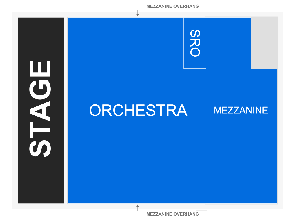 Venue seating chart for The Laramie Project for reference only