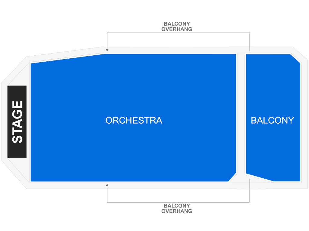 Venue seating chart for 11 to Midnight for reference only
