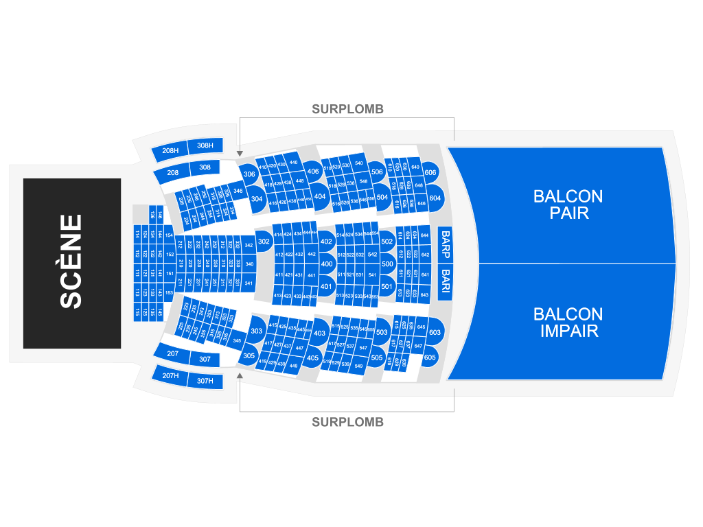 Venue seating chart for Human Nature for reference only