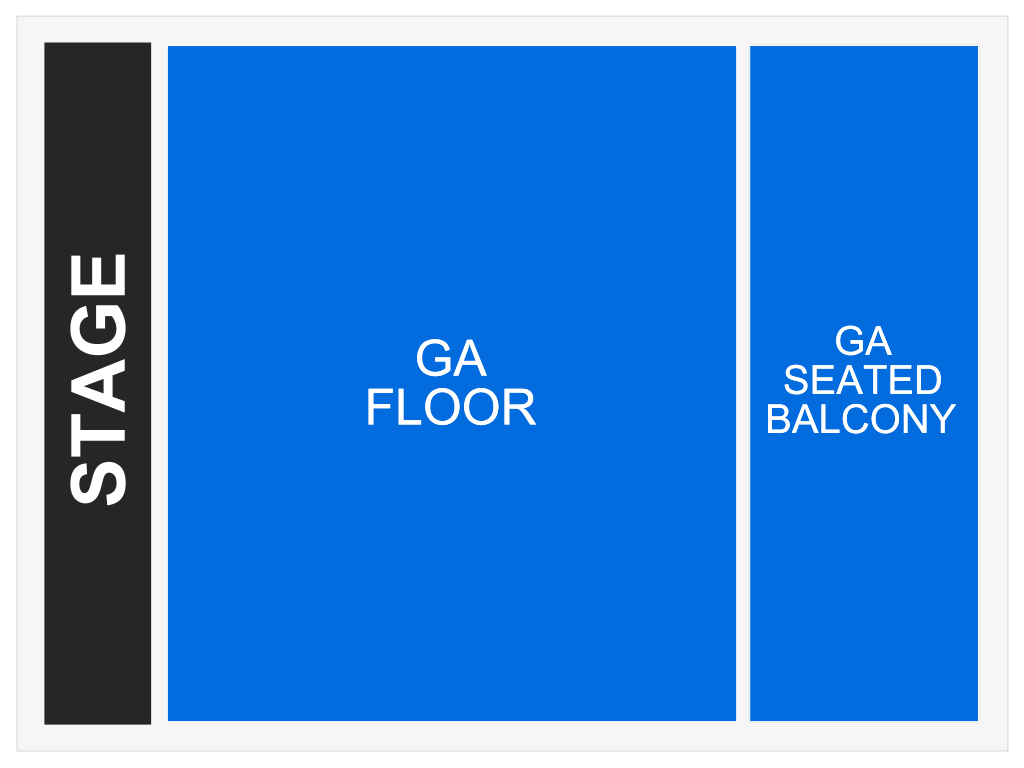 Venue seating chart for Dax for reference only