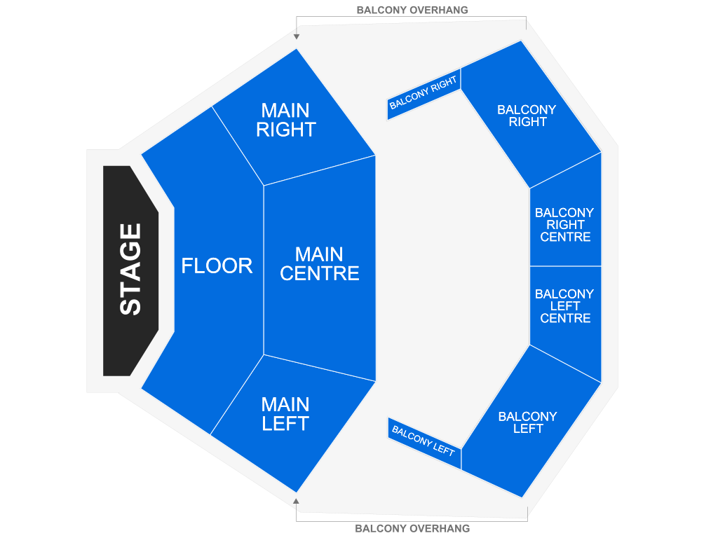 Venue seating chart for Men Without Hats for reference only