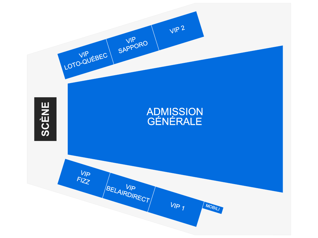 Venue seating chart for Igloofest for reference only