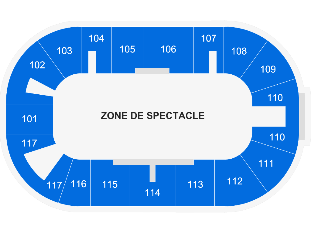 Venue seating chart for World Junior A Challenge for reference only