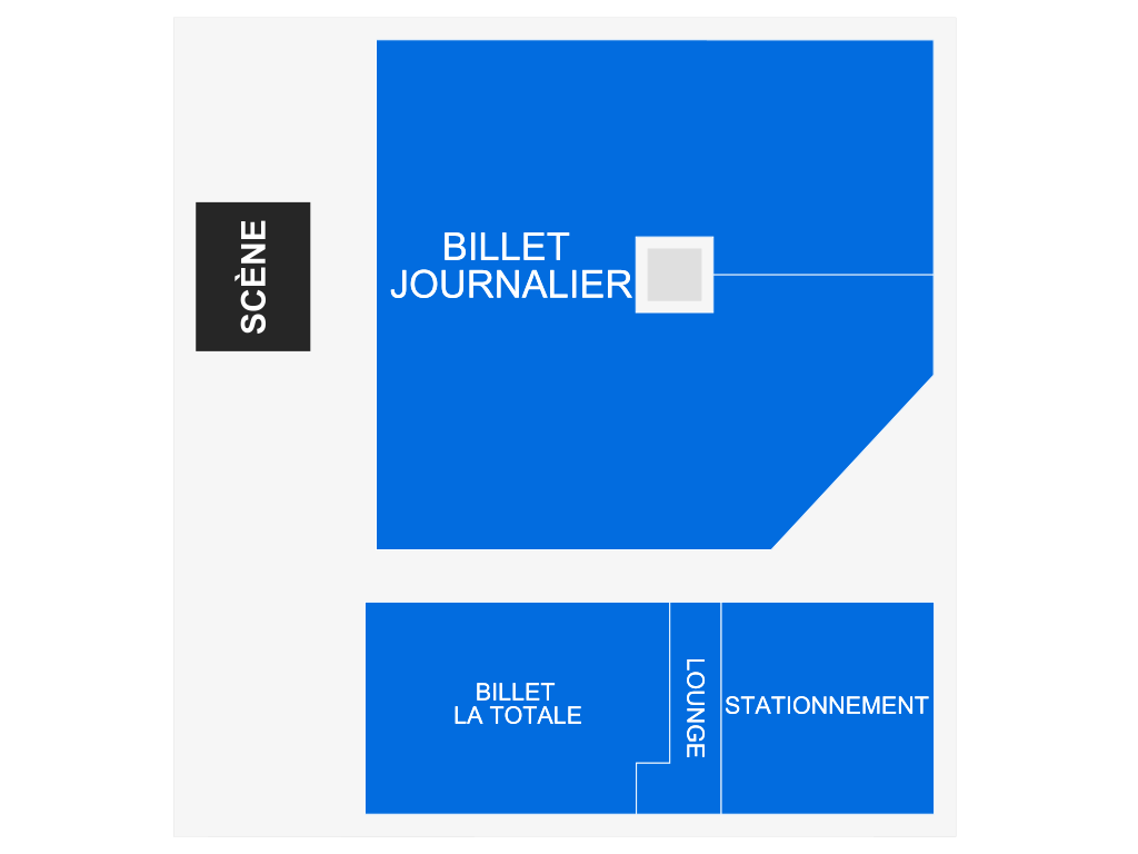 Venue seating chart for International de montgolfières de Saint-Jean-sur-Richelieu for reference only