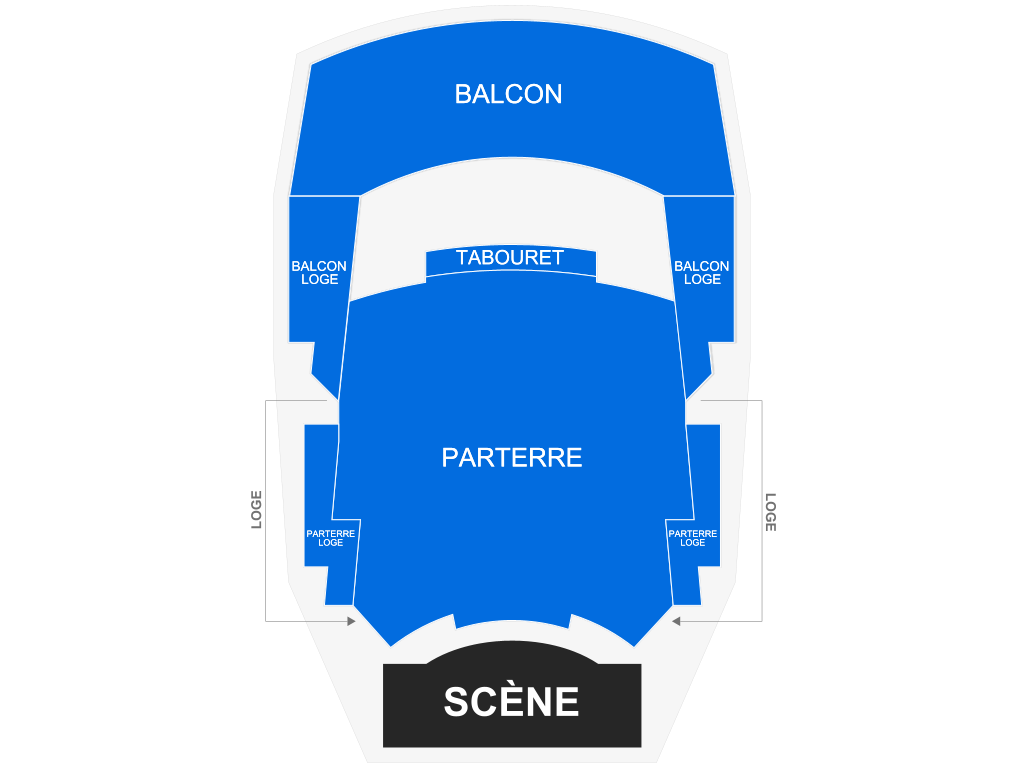 Venue seating chart for Mariana Mazza for reference only