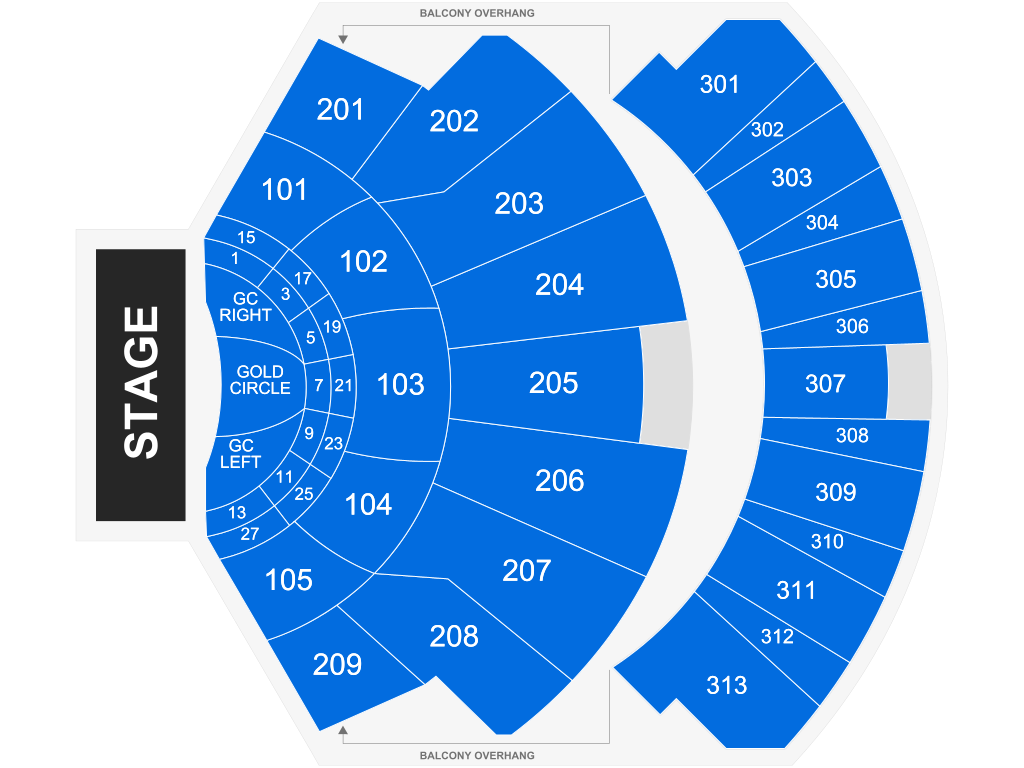 Venue seating chart for Andy Cohen for reference only