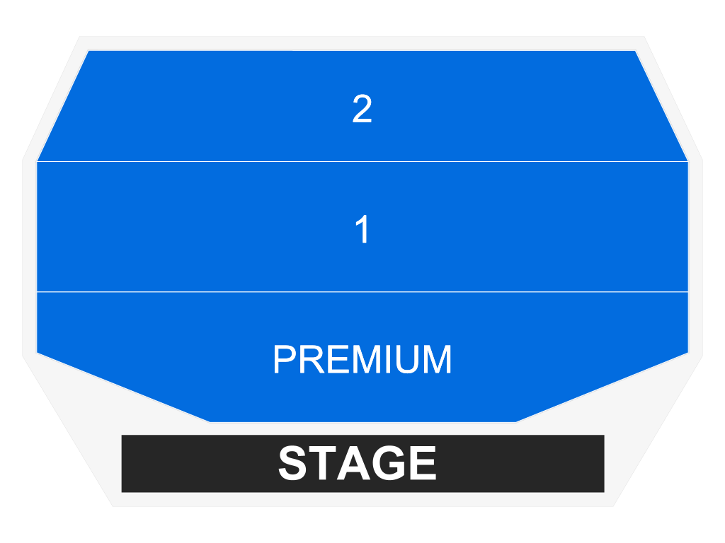 Venue seating chart for Mat Franco for reference only