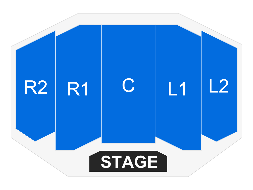 Venue seating chart for Gary Owen for reference only