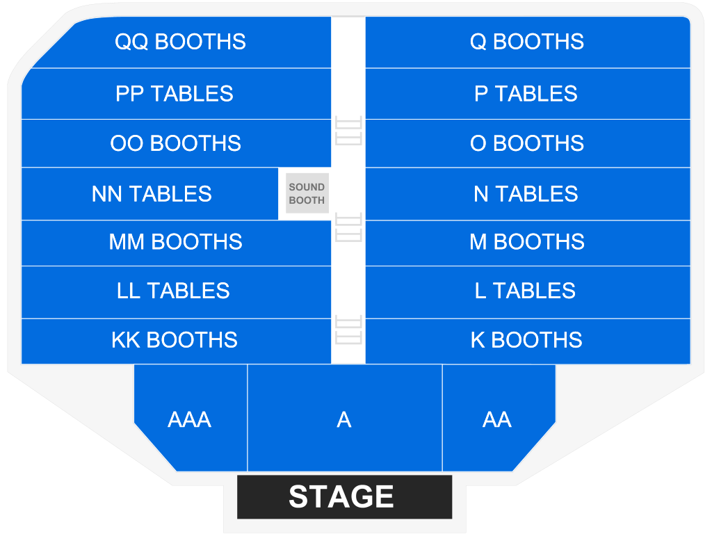 Venue seating chart for MJ LIVE - Michael Jackson Tribute for reference only