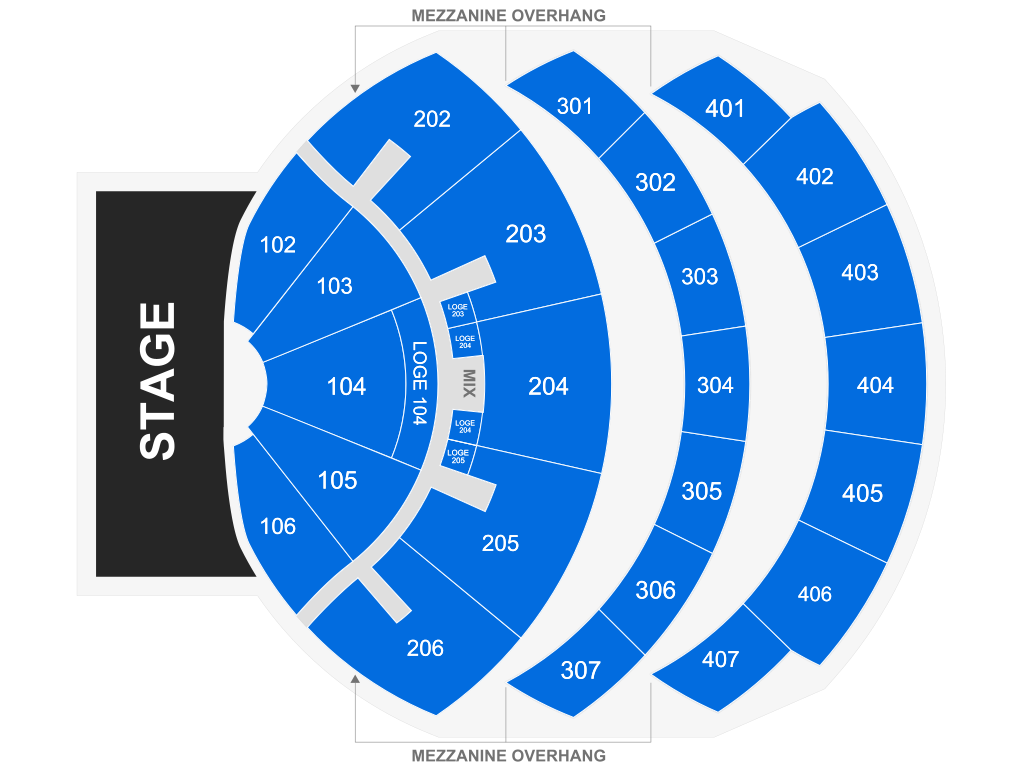 Venue seating chart for Tim McGraw for reference only