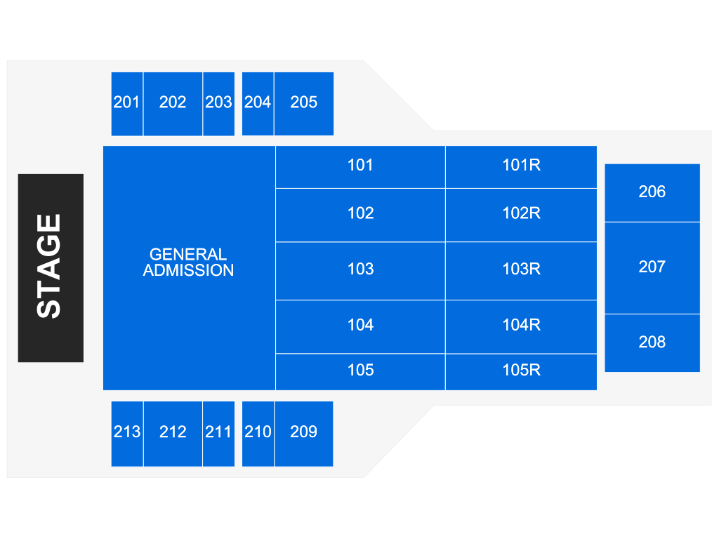 Venue seating chart for Kane Brown for reference only