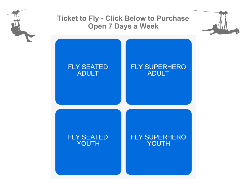 Venue seating chart for Fly LINQ Zipline at THE LINQ for reference only
