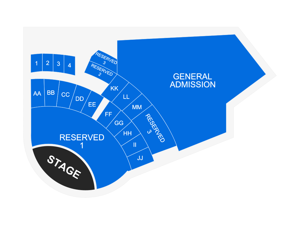 Venue seating chart for Adam Carolla for reference only