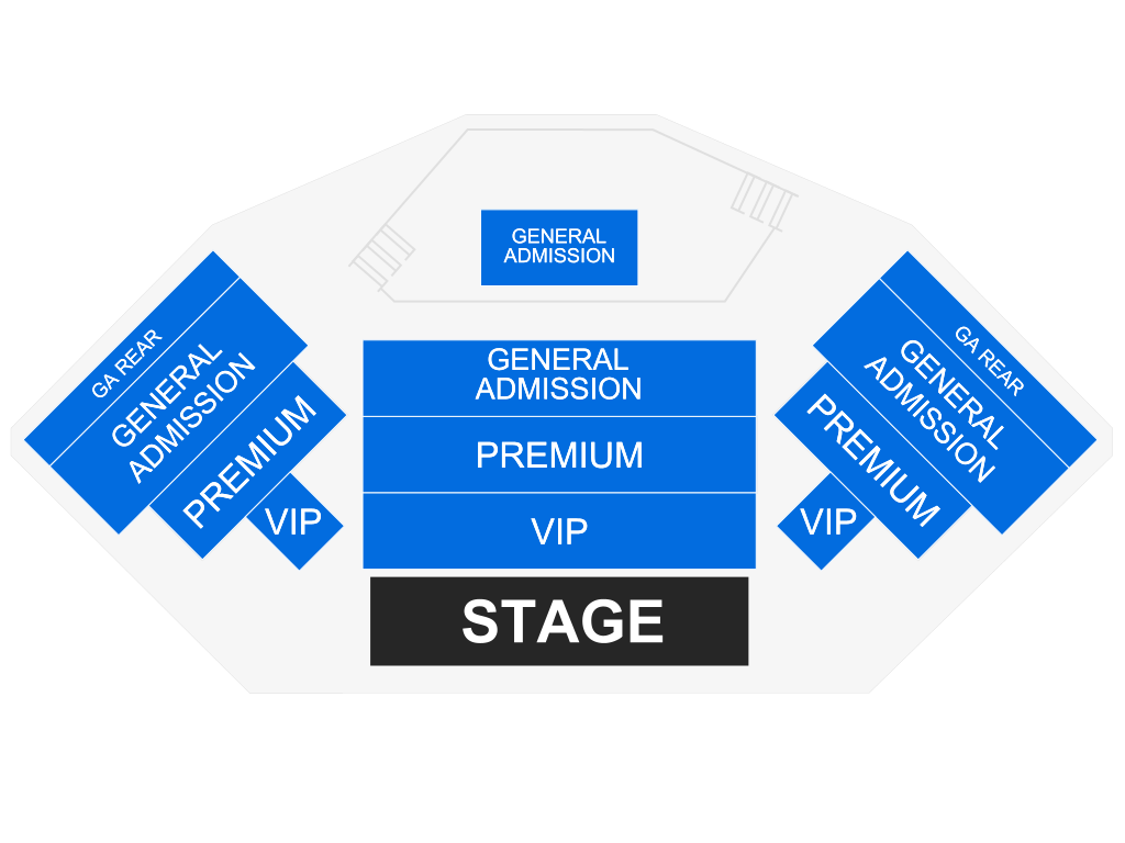 Venue seating chart for Frederic Da Silva for reference only