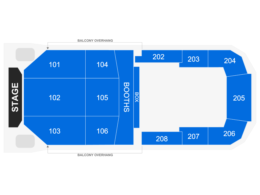 Venue seating chart for Sarah Millican for reference only