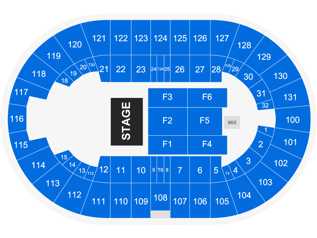 Venue seating chart for Miguel Bosé for reference only