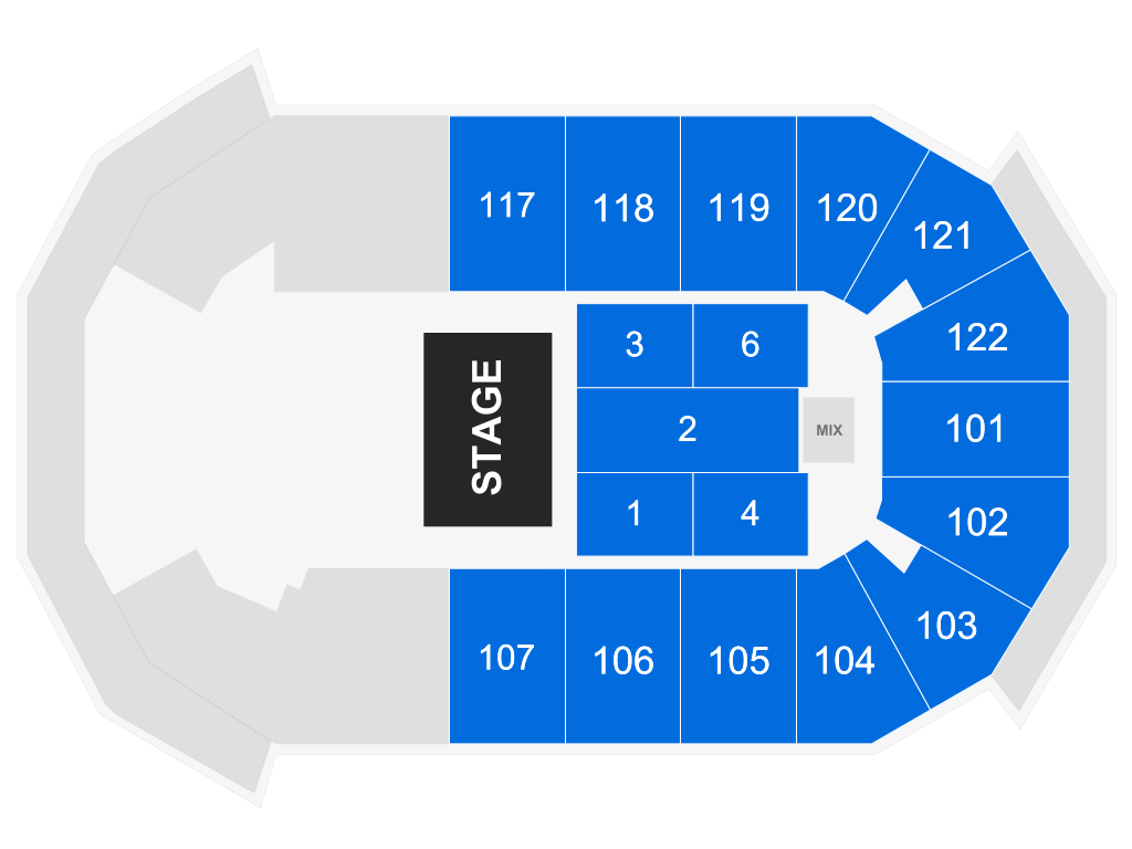 Venue seating chart for Intocable for reference only