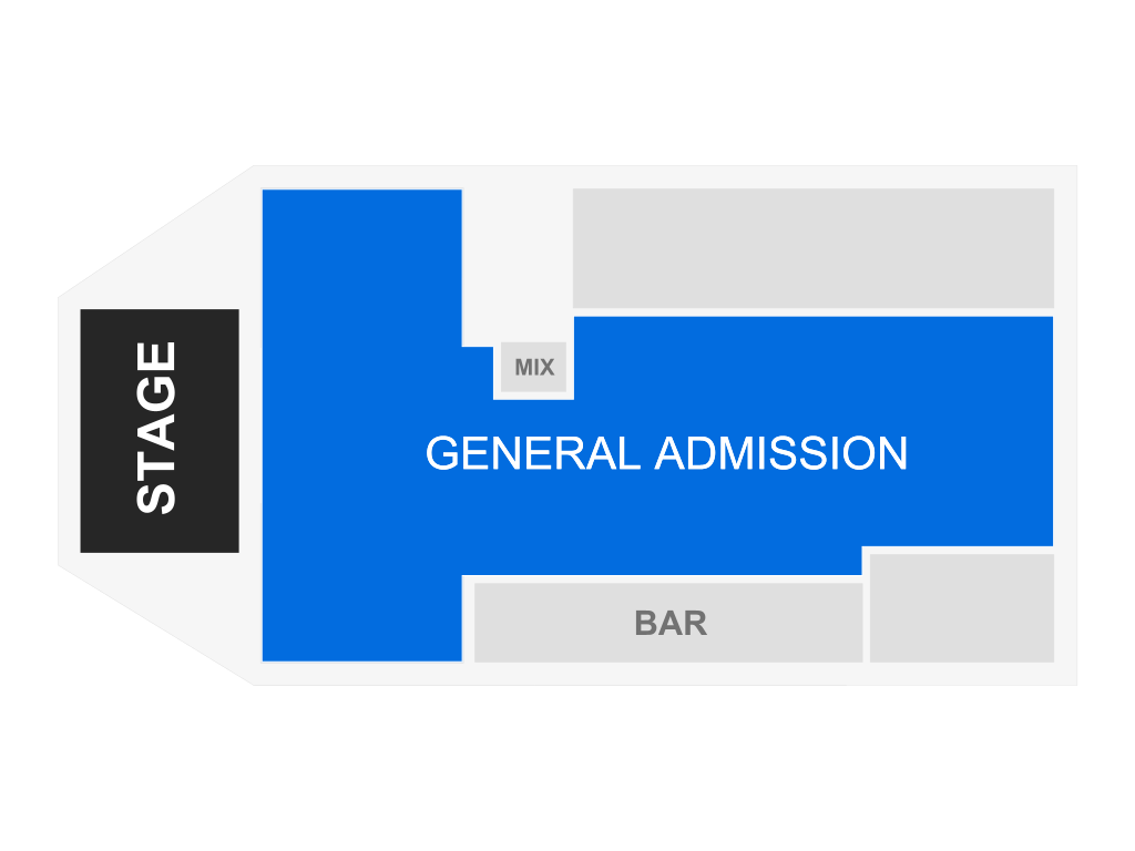 Venue seating chart for Born Ruffians for reference only