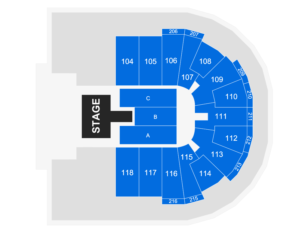 Venue seating chart for Marca MP for reference only