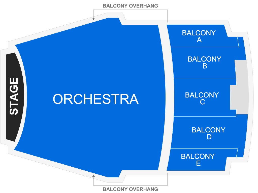 Venue seating chart for World Ballet Company: Swan Lake for reference only