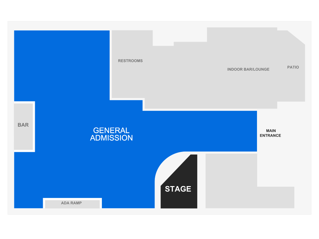 Venue seating chart for Leith Ross for reference only