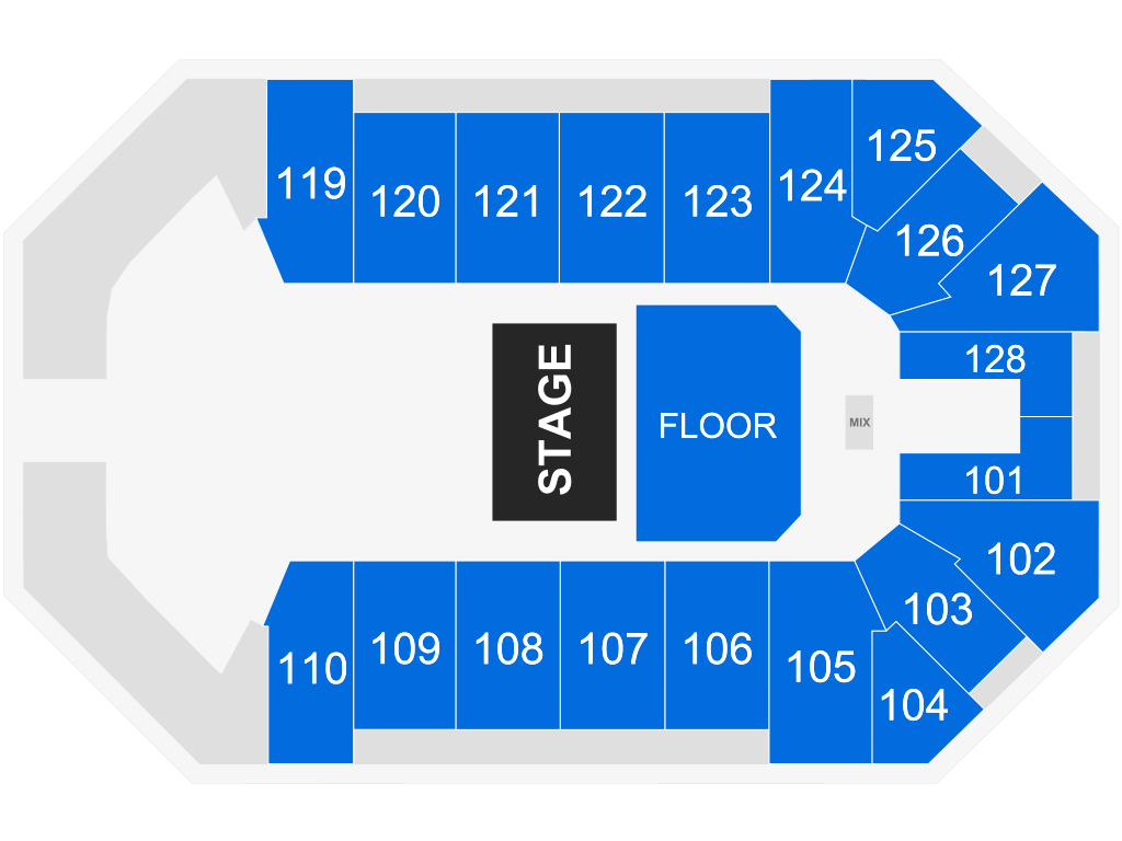 Venue seating chart for Mannheim Steamroller Christmas for reference only