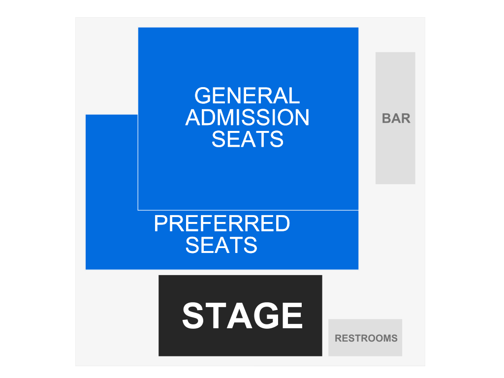 Venue seating chart for Zainab Johnson for reference only