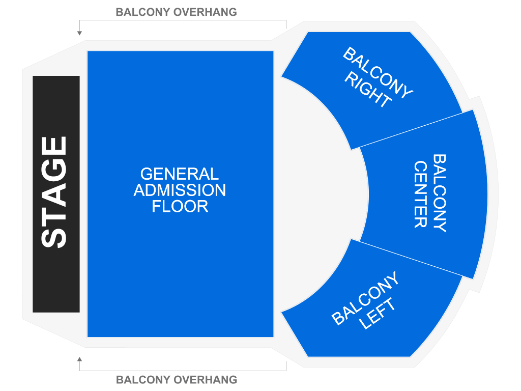 Venue seating chart for Mario for reference only