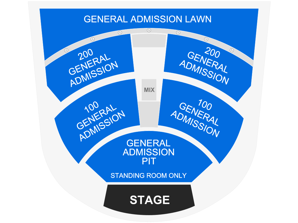 Venue seating chart for Subtronics for reference only