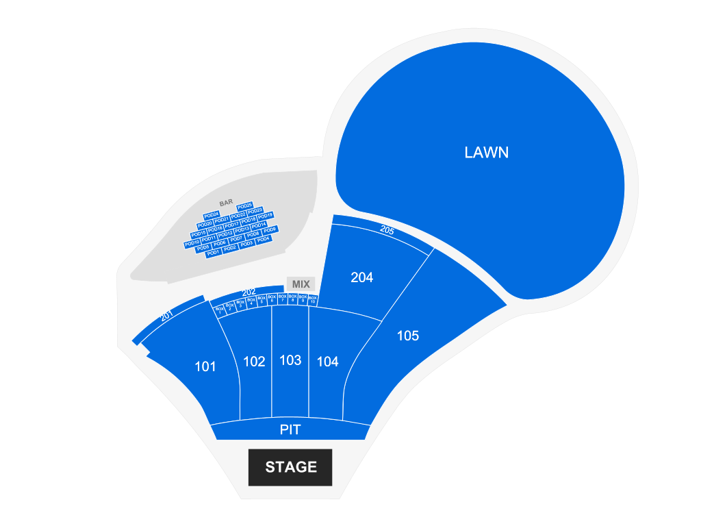 Venue seating chart for Miguel for reference only