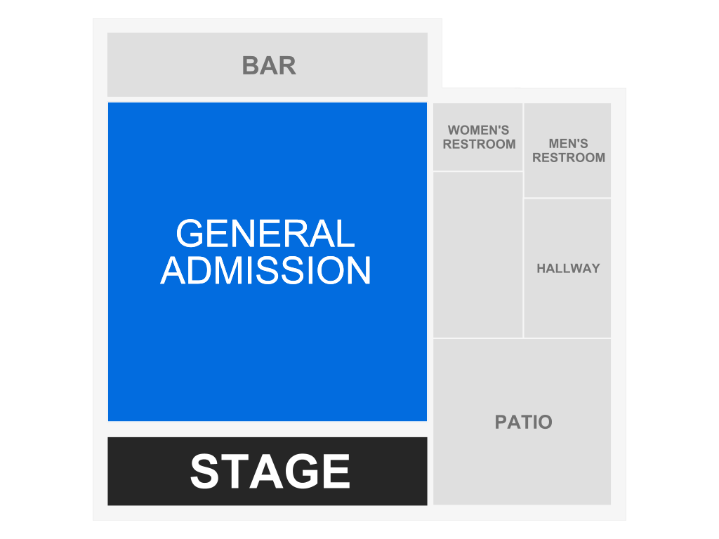 Venue seating chart for Lew Apollo for reference only