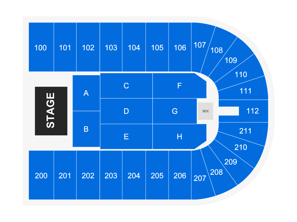 Venue seating chart for Paul Wall for reference only