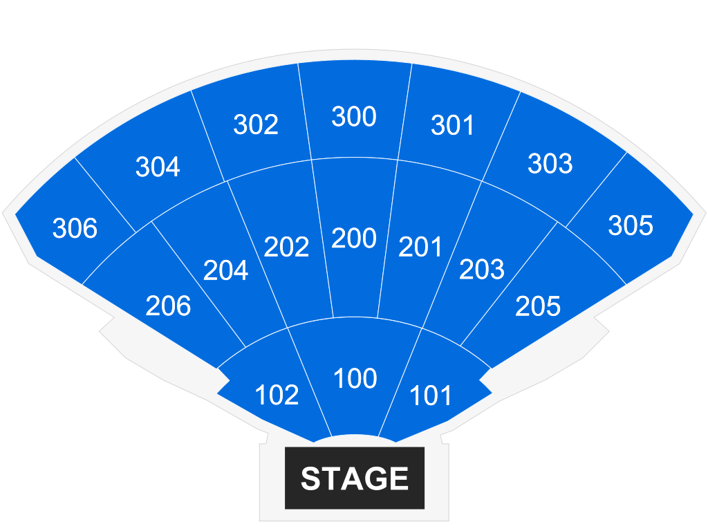 Venue seating chart for 'Twas the Night Before... by Cirque du Soleil for reference only